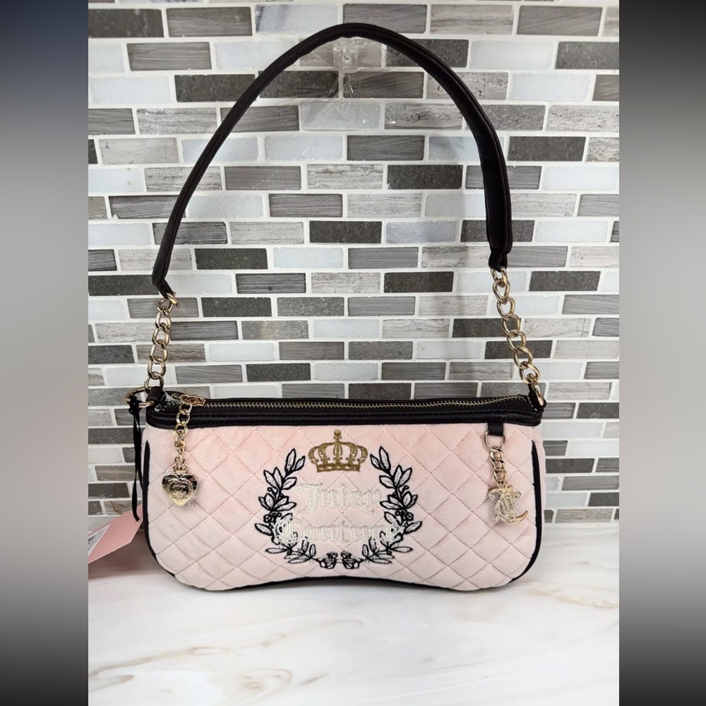 Juicy Couture PINK CLAY/CHOCOLATE ROYAL MOMENT SHOULDER BAG